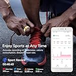 Health Tracker Ring, Smart Health Ring for Women Men with Heart Rate, Blood Oxygen, Sleep Monitor, Steps,Calories, No Subscription Fee, IP68 Waterproof Smart Ring for iPhone & Android (Gold, 8#) - Image 4