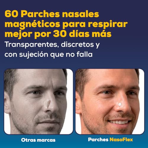 Miniatura 6 de Tiras Nasales Magnéticas Recambios – 60 Adhesivos Transparentes Hipoalergénicos para 30 Días – Parches Antironquidos Compatibles con Tira Nasal Magnética, Respiración Nasal Mejorada - HerboAhorro ®
