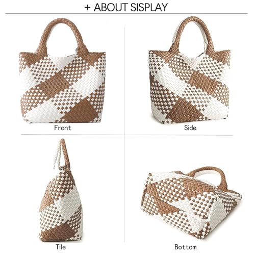 Image of JINMANXUE Fashion Woven Bag Shopper Bag Travel Handbags and Purses Women Tote Bag Large Capacity Shoulder Bags