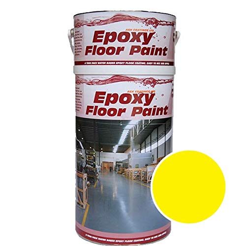 Epoxy Resin Floor Paint by Ask Coatings. for Garage, Industrial and Domestic. 5L (Safety Yellow)