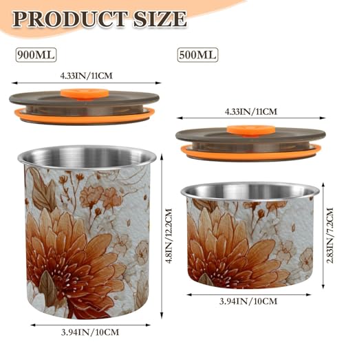 Contenedor hermético para café 900ML acero inoxidable miniatura 3
