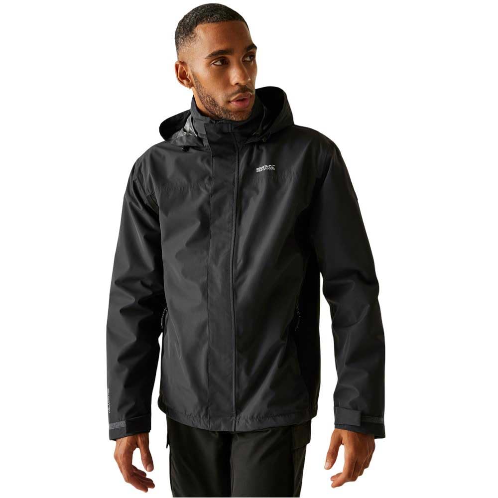 Regatta Men's Black Matt Ii Waterproof Isotex Jacket in Size M, Sports Direct