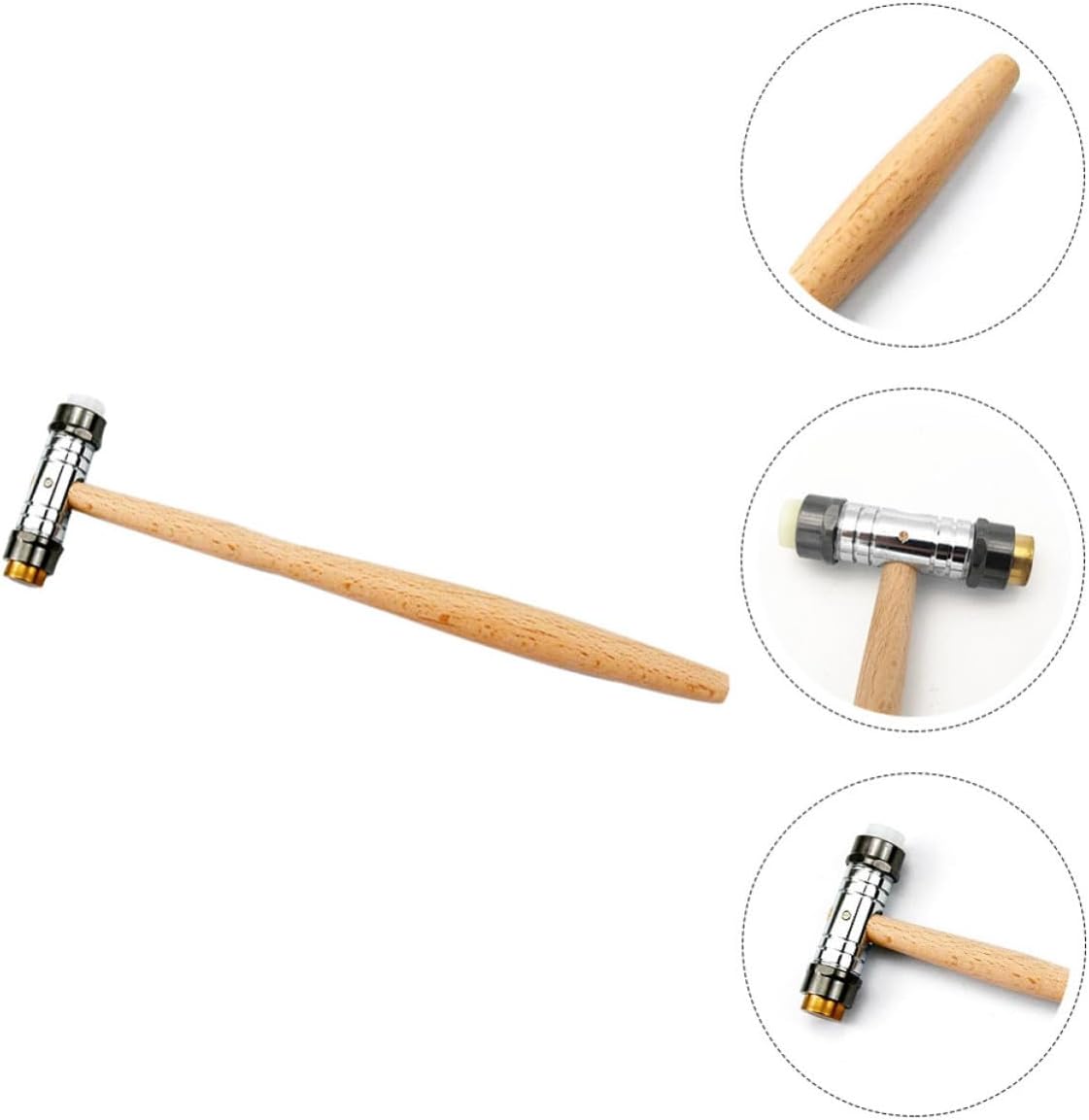 Head Double Hammer Wooden Handle Detachable Small Tool