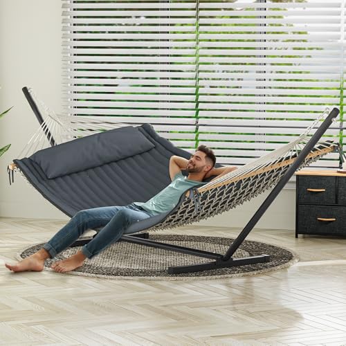 Yitahome MAYIH0007869MA Hammock With Stand Included Hammock Heavy Duty Hammocks With 12Ft Steel Stand Waterproof Portable Hammock With Pillow 450Lbs For Outdoors,Backyard thumb #2