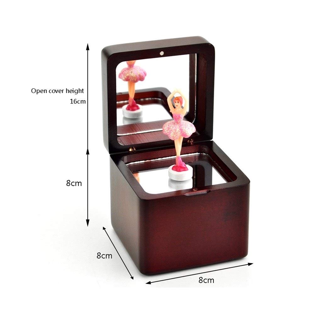 Scatola Musicale Music Box Decorazione di Regalo di Compleanno del Regalo di Compleanno del Contenitore di Musica di Balletto di Rotazione Carillon Dancing
