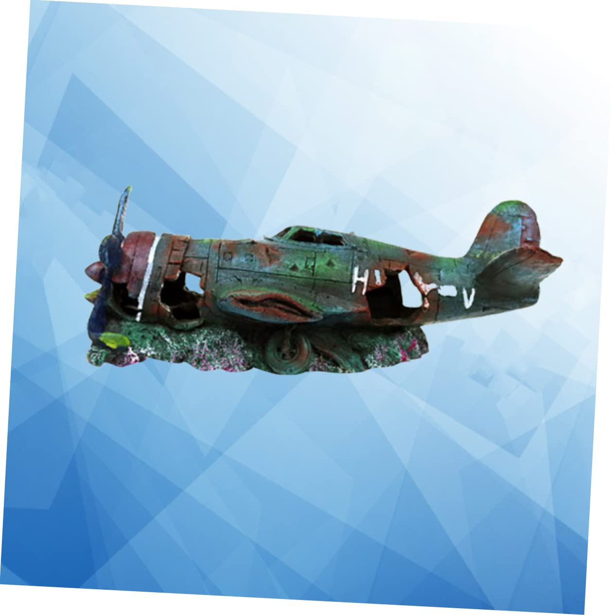 DOITOOL Adorno Acuario Avión De Resina Decoración Artificial para Peceras Accesorio Acuático Elegante y Seguro para Peces para Agua Dulce y Salada Elemento Visual Único para Paisajes