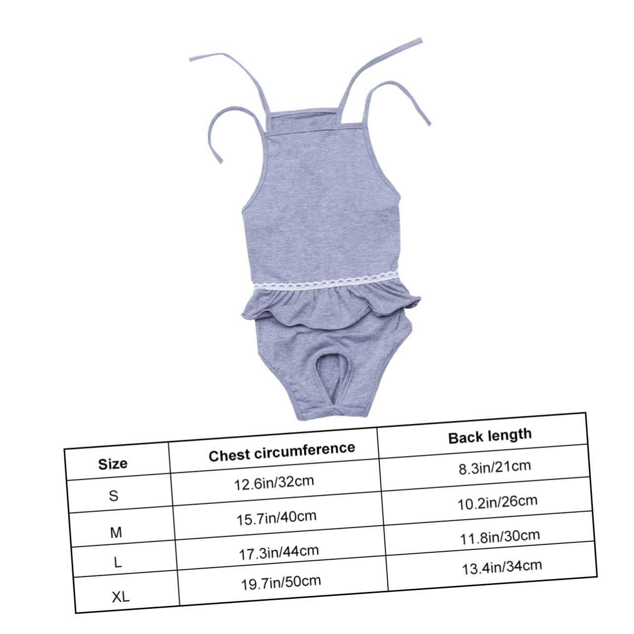 GALPADA 1Pc Dog Period Pants Light Grey Durable Female Pet Diaper Underwear Keeps Floors Clean for Female Dogs During Menstruation