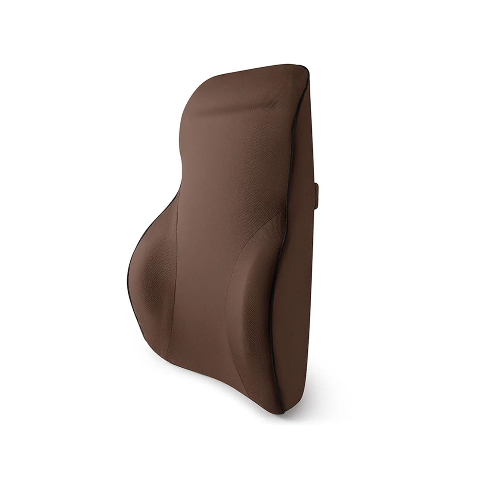 Vekoro Memory Foam Lumbar Support Pillow Long Driving Back Pain Relief Improve Posture(Brown)