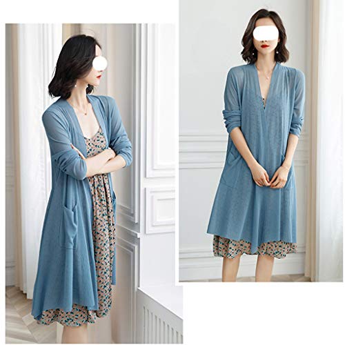 Châle avec robe d'été tricot WQHPLMD | veste mi-longue fine en coton femme