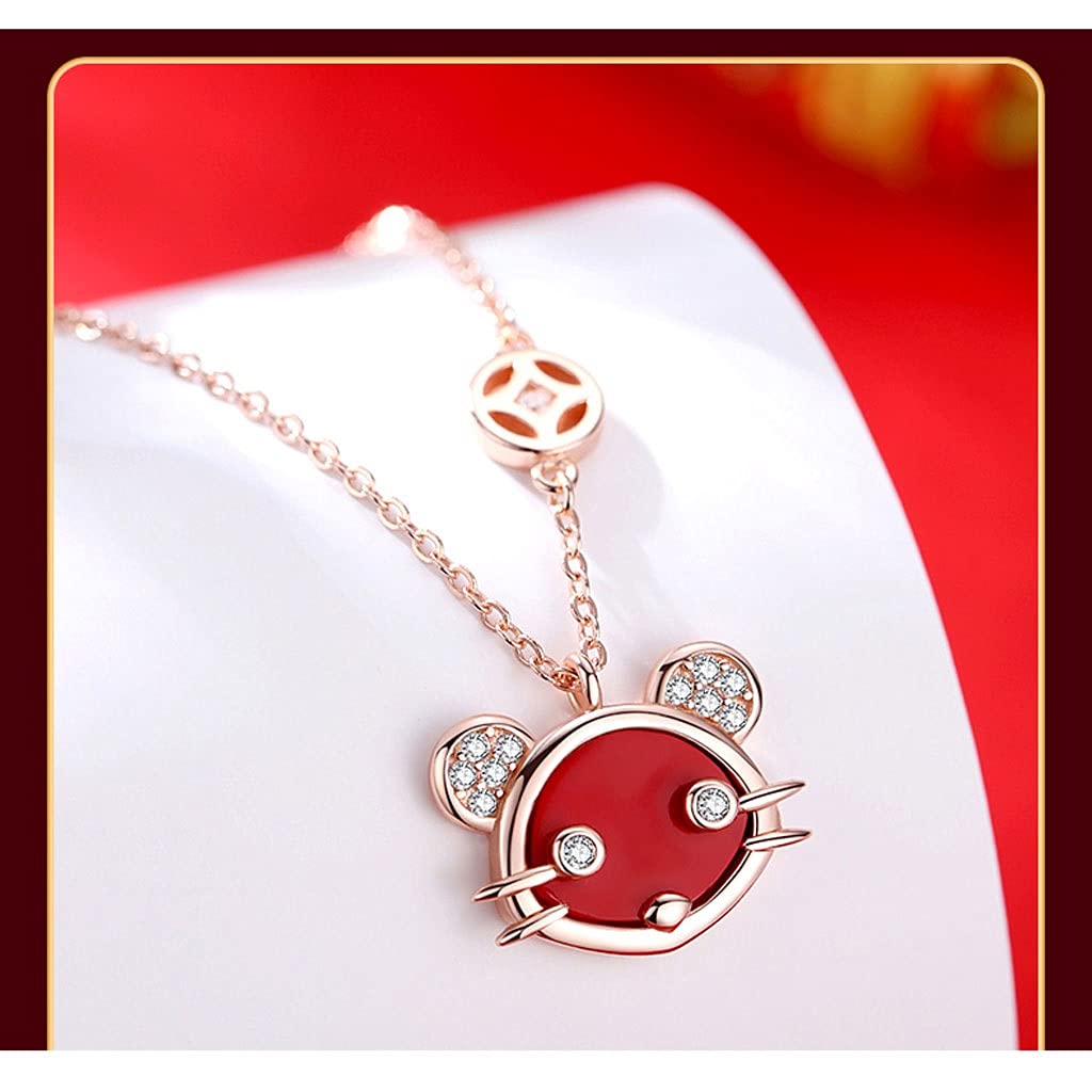 Collane Collane per Donne, Collana Pendente clavicola Lunghezza Totale 15.75in, la squisita implicazione di Forma Che Sei nel Mio Cuore Collana da Donna (Color : B)