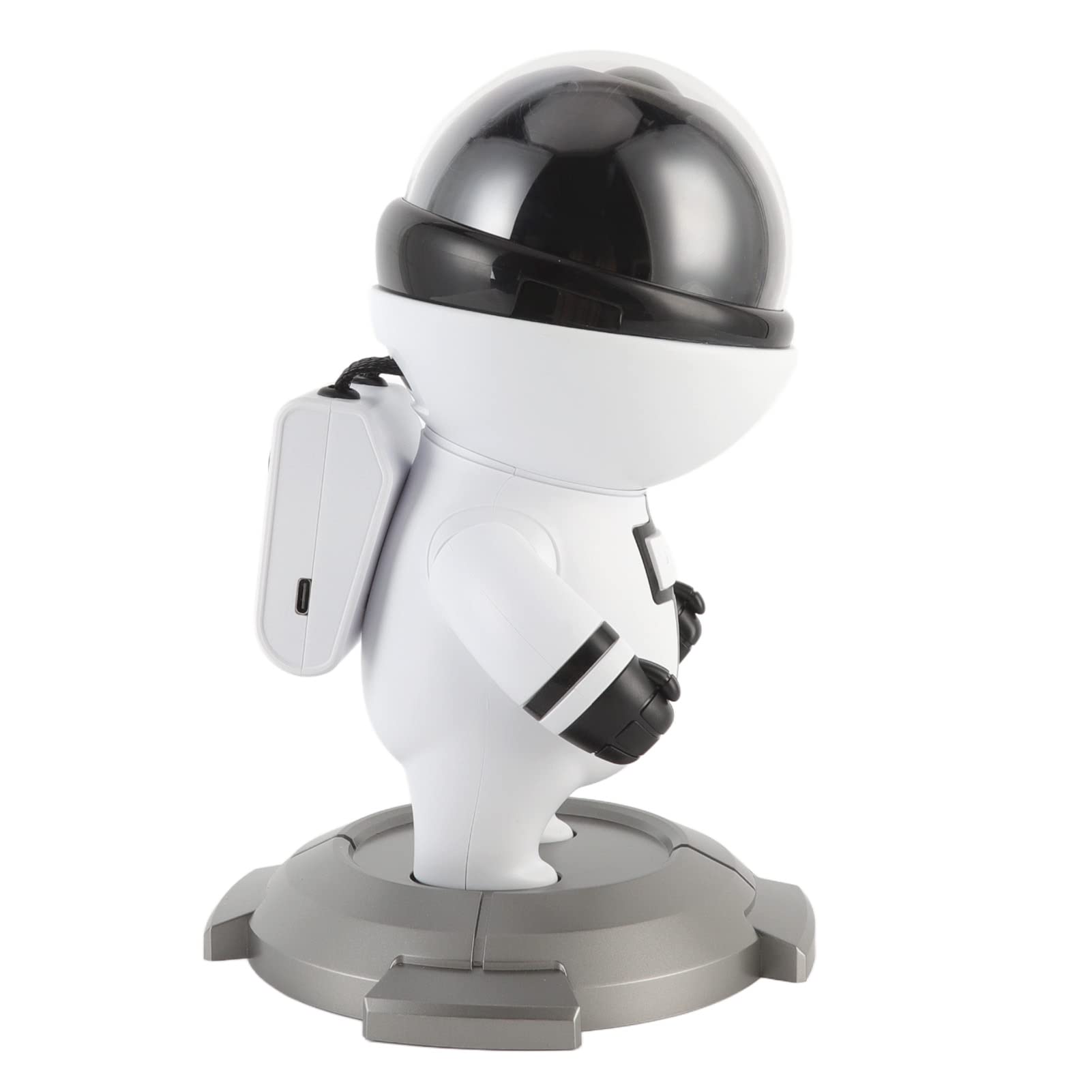 Proyector de luz nocturna LED de estrella, lámpara de proyector de estrella de astronauta USB, luz de proyección ambiental RGB, regalo de cumpleaños para niños (Blanca)