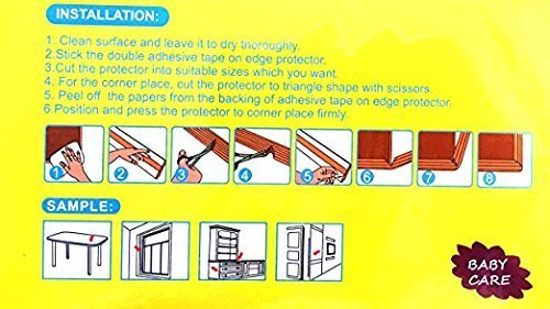 Image of SYGA Baby Safety Strip Furniture Edge Guard Cushion Corner Cover with Tape Infant Bump Protector (Green)