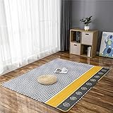 GLYYJP北欧 カーペット長方形 夏 ラグ 子供 ラグマット綿コットン キルトラグ マット 110ｘ210cm 洗える 滑り止め付き 夏 冬ホットカーペット対応 センターラグ リビングラ グオールシーズン西海岸 ベッドルーム リビング じゅうたん A1