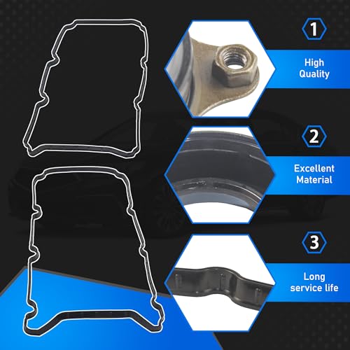 Image of 0362072 Engine Valve Cover Gasket with Spark Plug Seals and Grommets Compatible with 2013-2021 Acura Mdx RDX RLX TLX Honda Accord Crosstour Odyssey Replaces 0362055 VS50881SR 56065900
