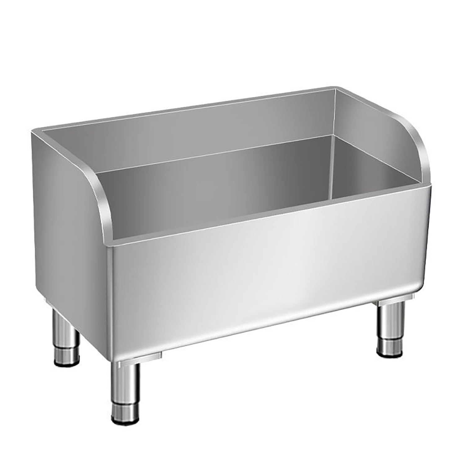 HMOROVEX Length 40-80Cm Commercial Floor Sink,Stainless Steel Floor Mop Sink with Sink Drainage Strainer,Vertical Industrial Sewage Tank for Laundry Rooms,Industries,Etc,Silver,40 * 41 * 55cm