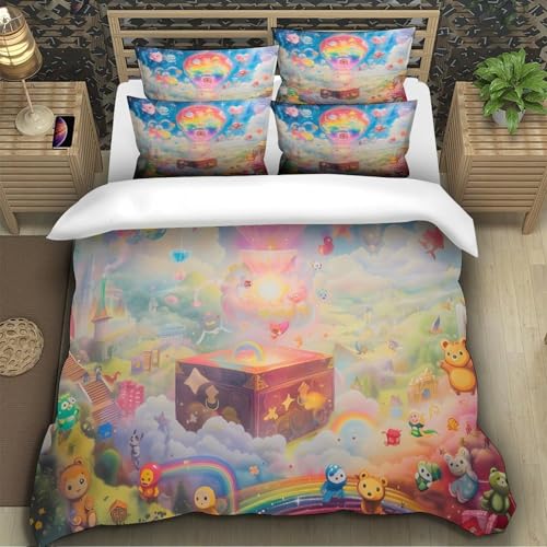 Parure de lit capybara double 200x200 avec housse de couette 3D et taie