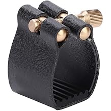 Milltrip Tenor Saxophone Ligature - PU Ligature Fastener with Plastic Leather Ligature Fastener for Tenor Sax Saxphone Ligature Fastener