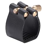 PU Ligature Fastener with Plastic Cap for Tenor Sax Saxphone Bakelite Mouthpiece Durable