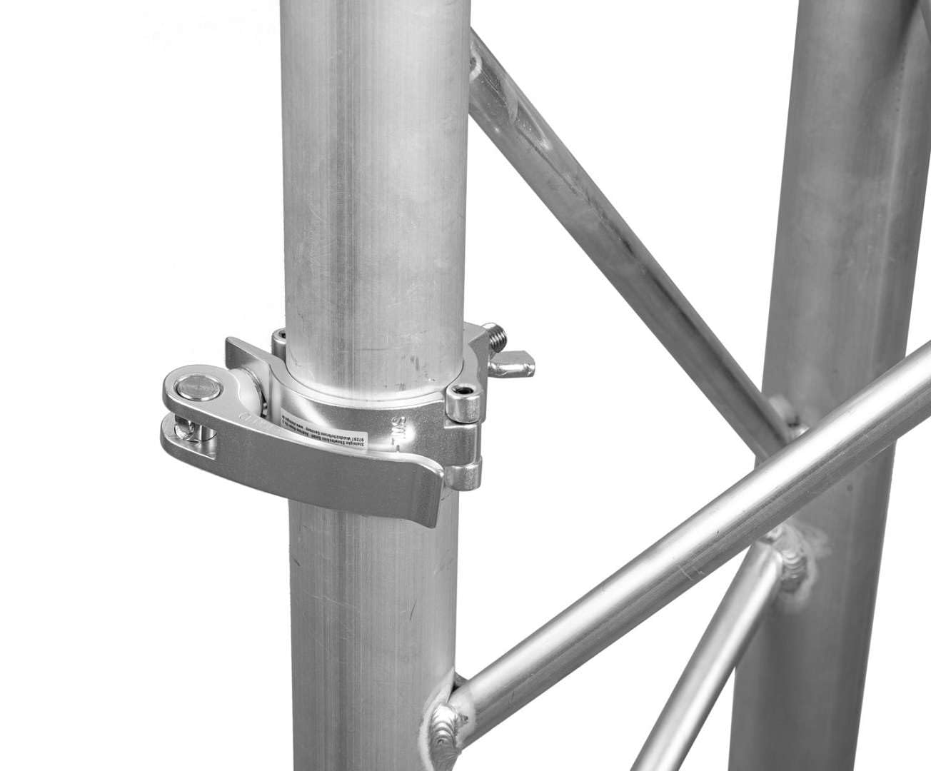 2 x Eurolite TPC-10QC silber Schnellspann Half Coupler 30 mm breit Schelle Trussaufnehmer für 50 mm Rohr I Maximallast WLL 100 kg TÜV