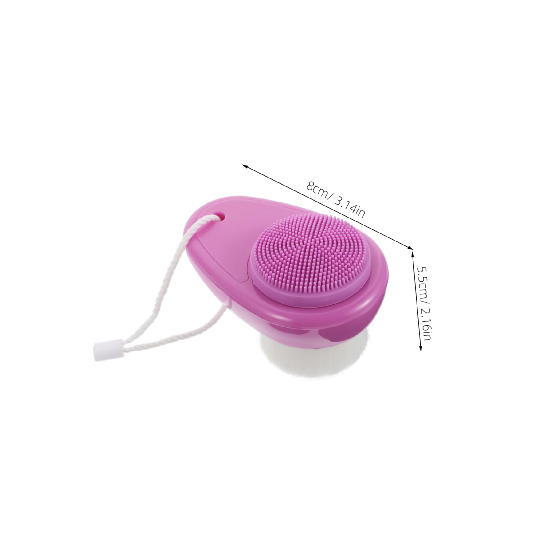 Beatifufu Portable Face Wash Brush for Women Manual Silicone Facial Deep Clean and Exfoliate