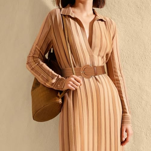 Braided Belt for Women Dress Summer Ladies Woven Wide Boho Belt for Jeans4