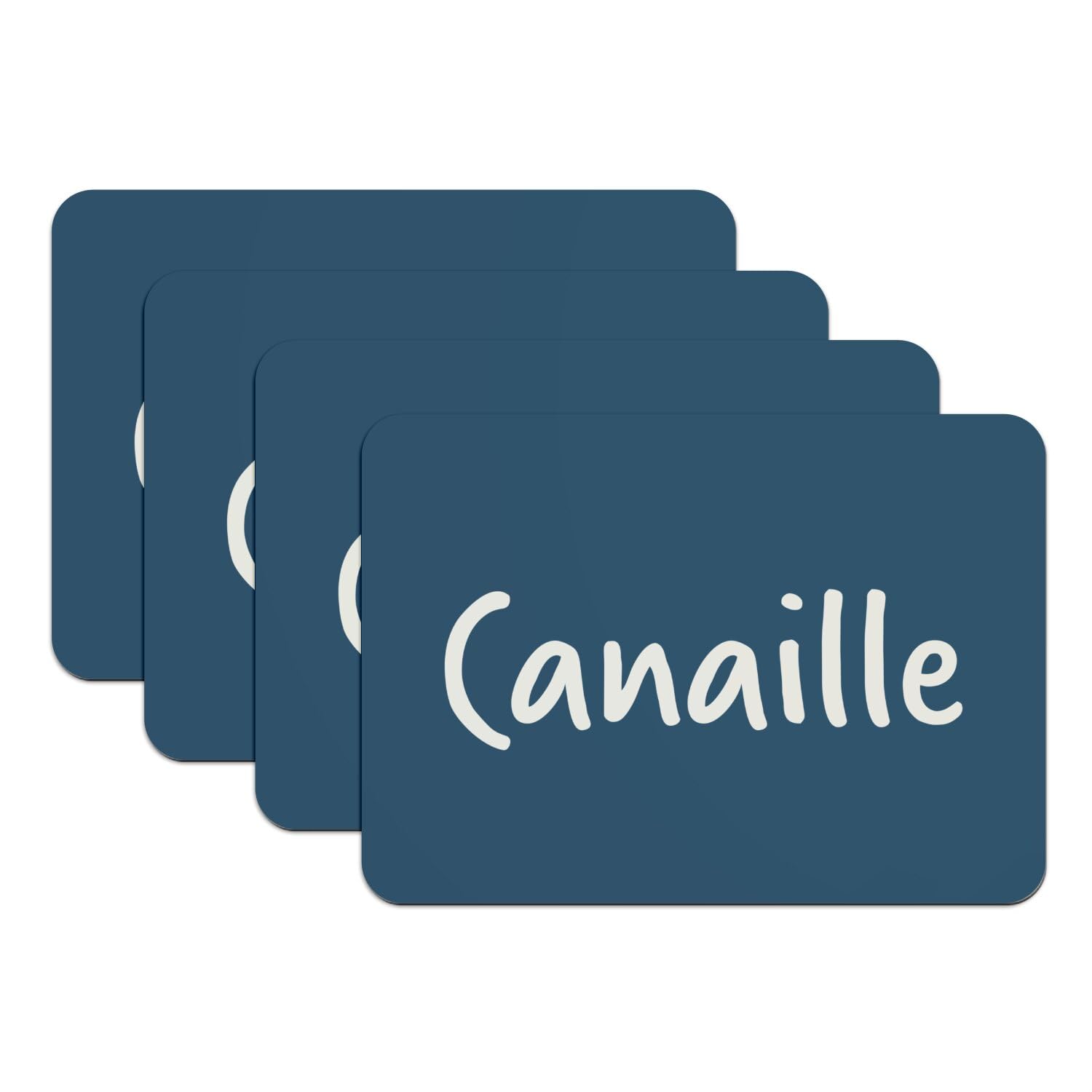 Sets de table bleu canaille grand format pour des repas de famille joyeux