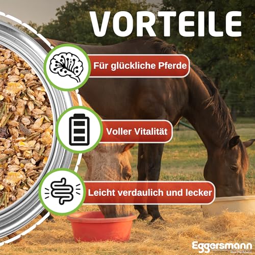 Eggersmann EMH Senior Müsli 20 kg Sack – Pferdemüsli für alte Pferde – Zur Vorbeugung von Substanzverlusten mit Selen – Natürliches Eggersmann Pferdefutter