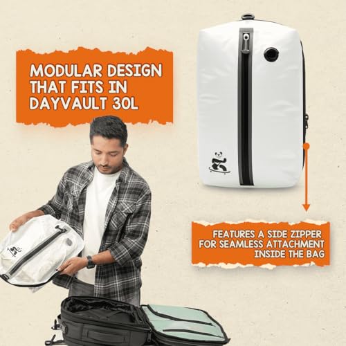 Image of Travel Likes Me Storage Vacuum Bags - Travel Essentials,Clothes Packing,Large Ziplock Bag with Vacuum,AirZip Lock Compression,Backpack Clothing,Space Suction (18 L White and Black-With Air Pump)