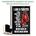 Personalized Boxing Poster & Framed Canvas, I Am A Fighter - Inspirational Quote Motivational Home Office Decor, Custom Name Bedroom Living Room Aesthetic Wall Art Gift For Son, Boy