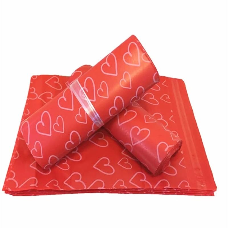 Buste per Spedizioni 50 Pz/lotto Grandi Sacchetti di Corriere Smerigliato Rosa Modello di Cuore Sacchetto Adesivo Autosigillante Materiale Opaco Busta Mailer Sacchetto di Spedizione Postale (Color :