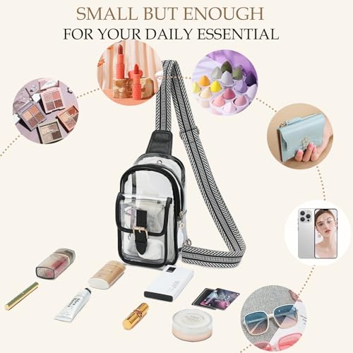 LOXOMU Clear Sling Bag for Stadium Events - Crossbody Purse for Women, Chest Bag Stadium Approved4