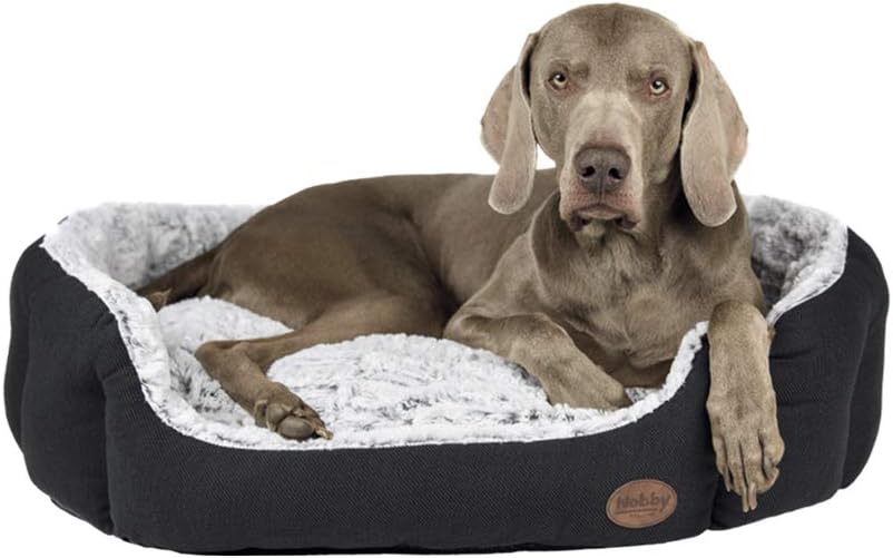 Nobby Cacho Oval Comfort Bed, 65 x 57 x 22 cm, Dark Grey