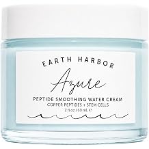 Earth Harbor Azure Peptide Smoothing Water Cream, Face Neck Chest, 2 fl oz