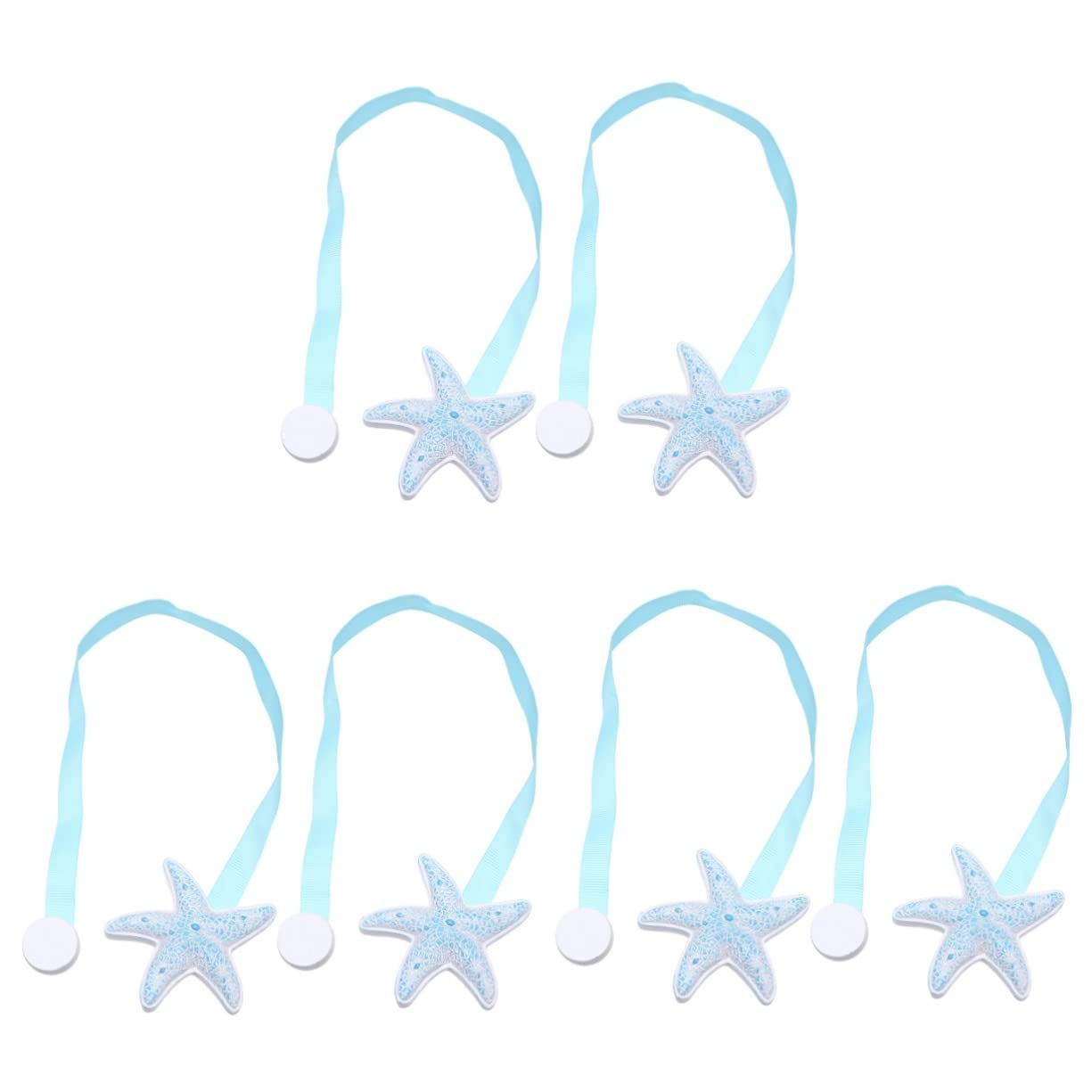 MAGICLULU 3 Ensembles Attaches De Rideaux Boucle De Rideau Magnétique Embrasses De Rideaux Côtiers Maison Ceinture Modernes Aimant De Réfrigérateur Retenues Blue 2 Pièces * 3