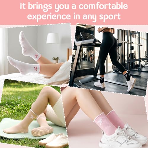 Image of Pilates Grip Yoga Socks for Women Cute Non Slip Socks
