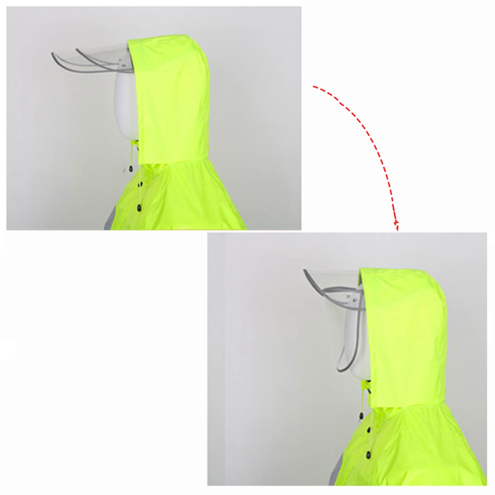 Chubasquero Unisex, traje de lluvia impermeable ligero, chaqueta y pantalón, ropa impermeable con capucha a prueba de viento, Ponchos de lluvia alta visibilidad para Cualquier actividad al aire libre