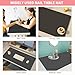 Double-sided Nail Table Mat for Nail tech - Soft Microfiber PU Leather Nail Desk Mat - Foldable Nail Art Table Mat Acetone Resistant for Nails Salon Home (Black) (Mat Only)