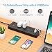 QOLIXM Power Strip Surge Protector with 10 AC Outlets & 4 USB Ports (5V/4.2A), 1875W/15A, 6 Feet Long Extension Cord