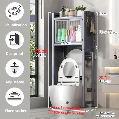 Armoire rangement salle de bain bois robuste dessus wc chic