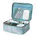 Travel Makeup Bag Waterproof Cosmetic Organizer Multifunctional Case with Compartments Toiletry Bag for Women (Flamingo)