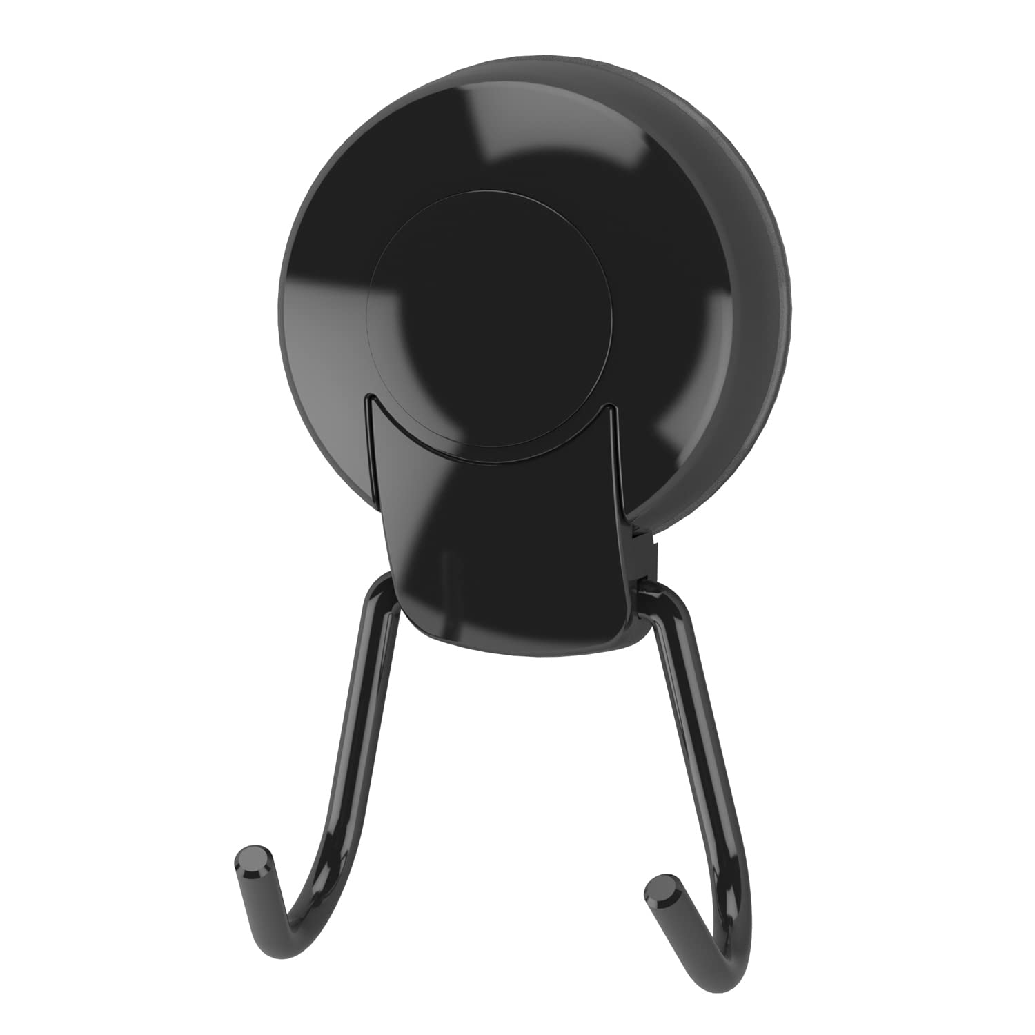 Rackhams Black Suctionloc Stainless Steel Suction Wall Mounted Robe Hook