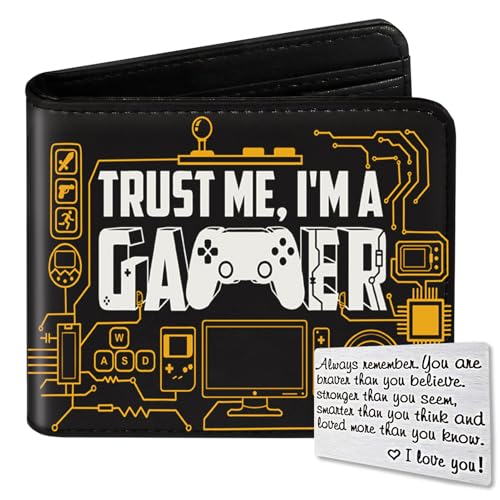 Image of Teen Boys Wallet, Cool Wallets for Kids Son 9-12 /8-10 /8-12 with Card, Funny Leather Bifold Rfid Blocking Purse Coin Pocket Id Window for Men Boy Male Youth Guys