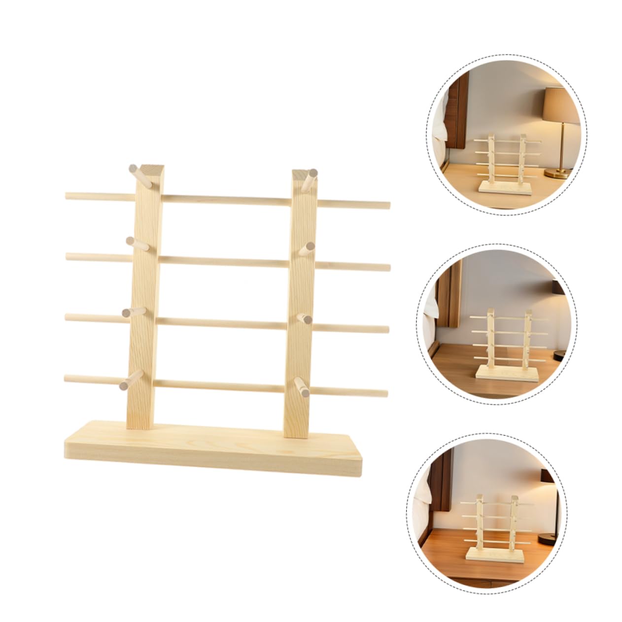 2piezas Expositor de Gafas de Madera Organizador de Escritorio para Gafas de Sol Unidades para Tiendas y Uso Doméstico Elegante y Resistente