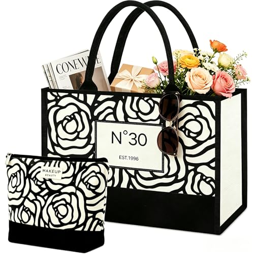 Image of 50th /60th /70th /40th /30th /80th Birthday Gifts for Women Her, Birthday Gifts Tote Bag for Mom Wife Aunt Friends