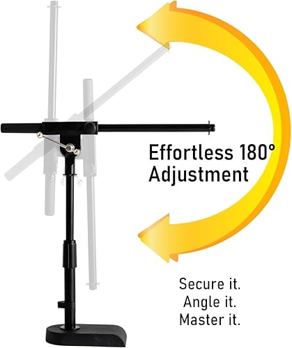 Miniatura 2 de Stage Rocker Soporte de micrófono ajustable de perfil bajo  SnareTom BottomBass (Kick) Drumtablero de mesa, altura ajustable, brazo telescópico de