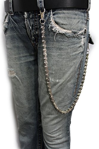 TrendyFashionJewelry Men Wallet Chain Biker 22" Long Keychain Bike Motorcycle Links Silver4