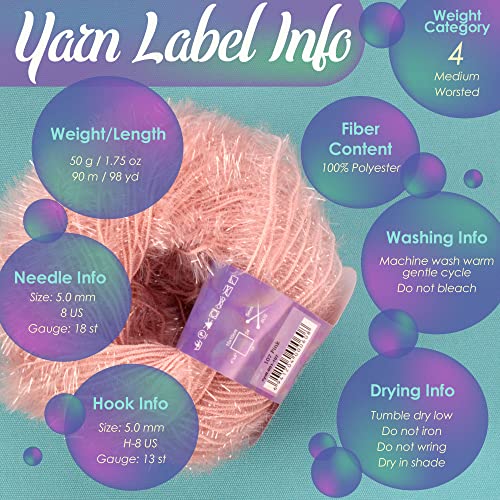 Lana para platos worsted en pack de 4 madejas variadas de 50g para tejer en tardes de hogar 6