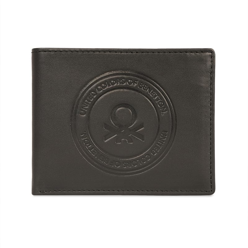 Men RFID Protected Savile Passcase Wallet - Black, No. of Card Slot: 12 | Embossed Passcase Wallet with Side Closure | Leather-image-43