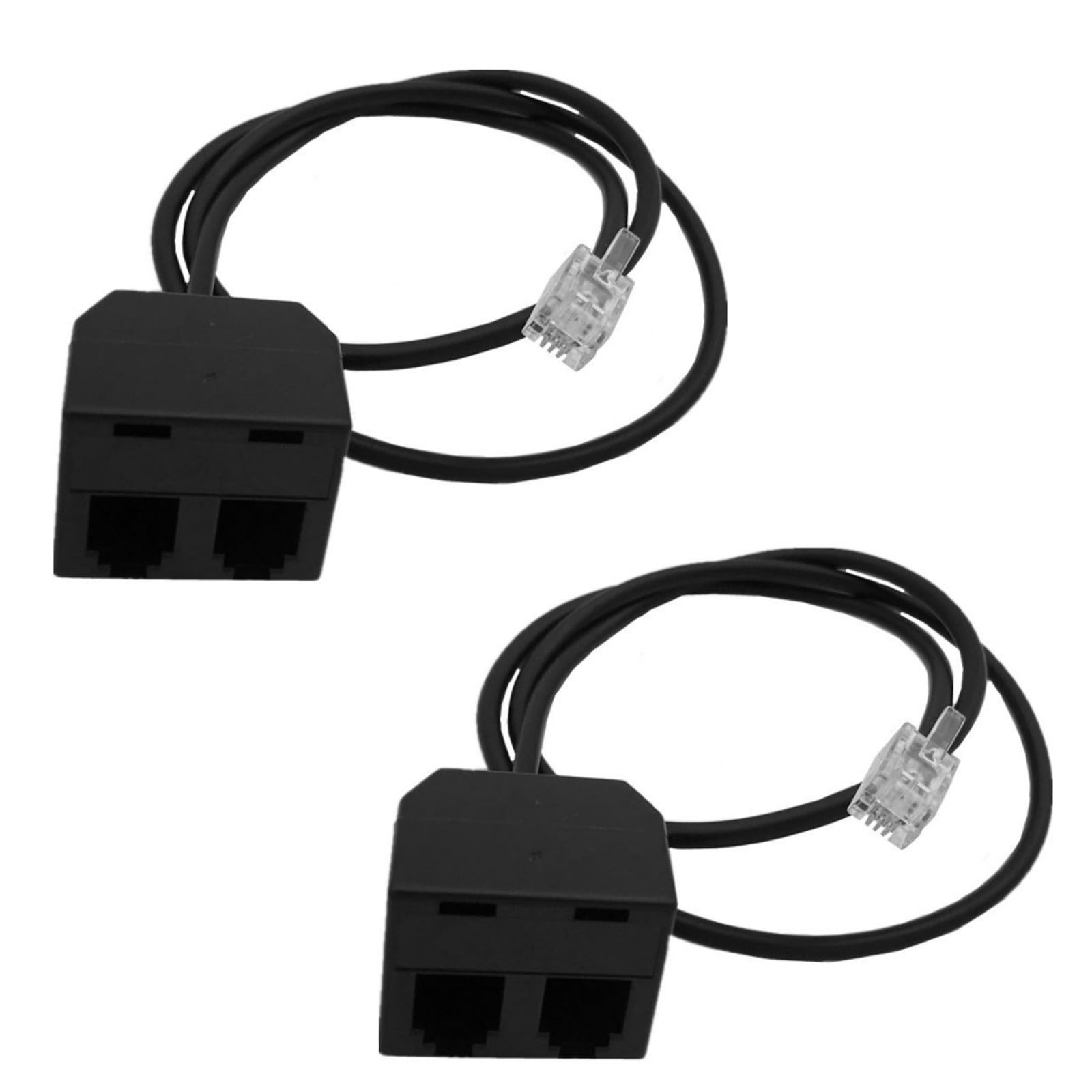 Telephone Training Adapter Y Splitter RJ9 for Enhances Communication in and Conference Clear Call Telephone