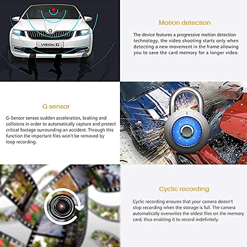 Image of FNX 3 Channel Dash Camera Full HD with Night Vision, Loop Recording, G-Sensor & WDR Technology Triple Way Car Video Recorder for Car & Taxi